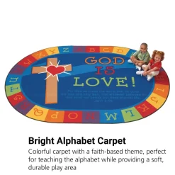God Is Love 6' x 9' Rectangle Kids Value PLUS Carpet