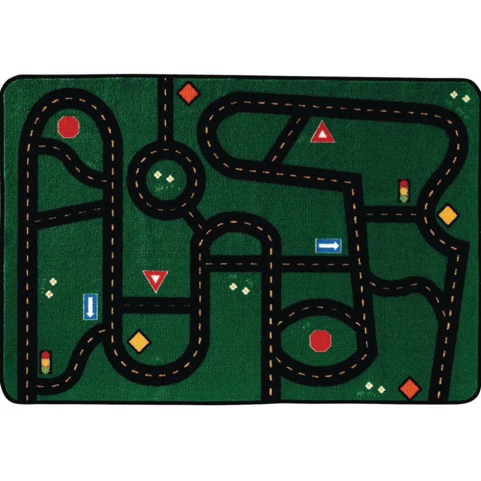 Go-Go Driving 3' x 4'6" Rectangle Kids Value Carpet