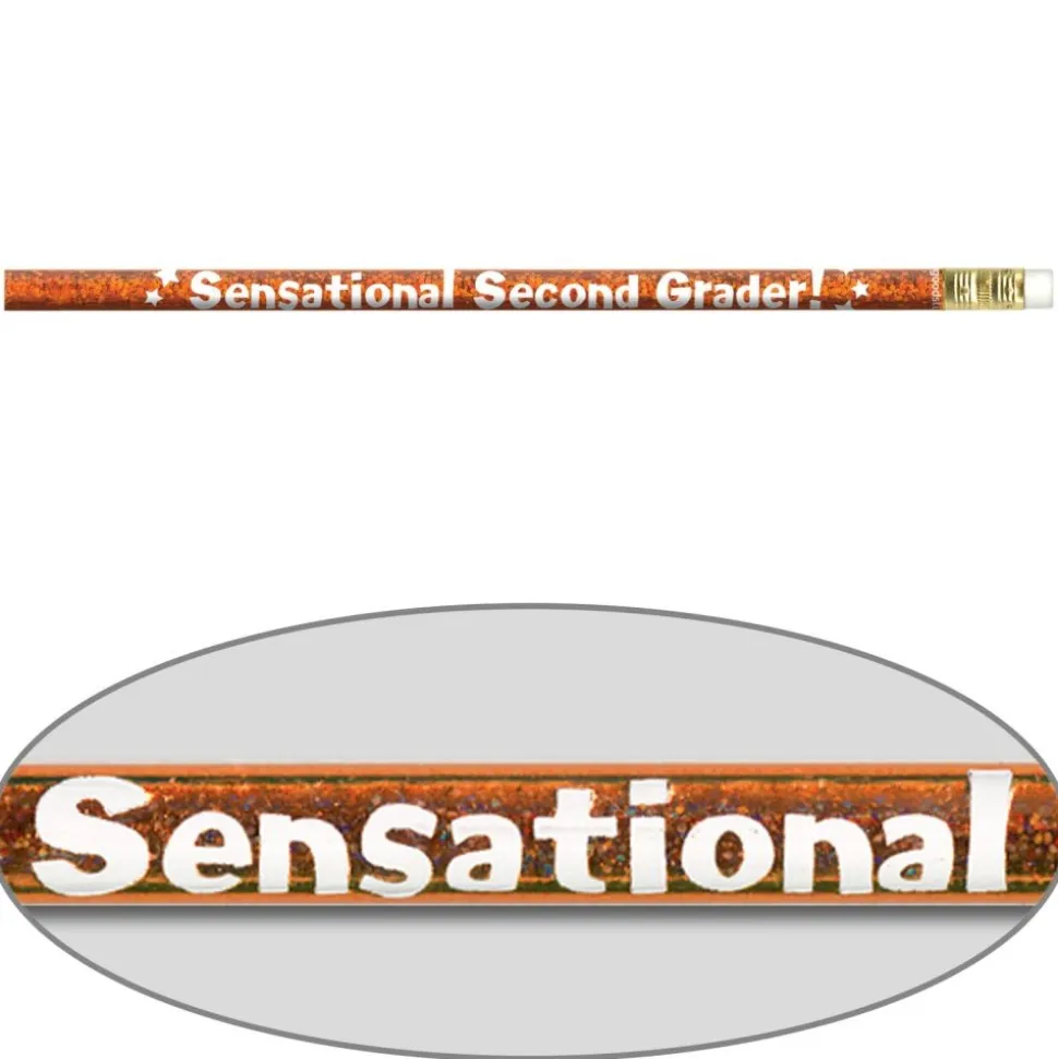 Grade-Specific Welcome Pencils - 12 Pencils for K, 1st, 2nd or 3rd Grade