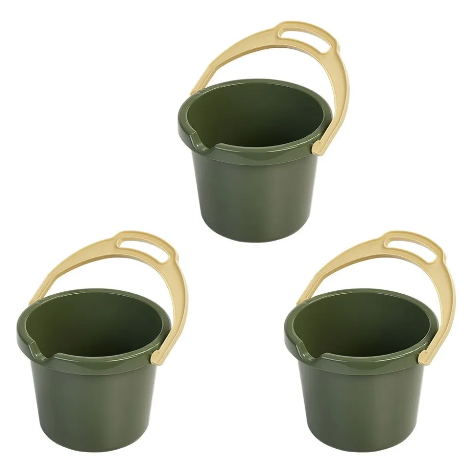 Green Bean Bucket with lip - Set of 3