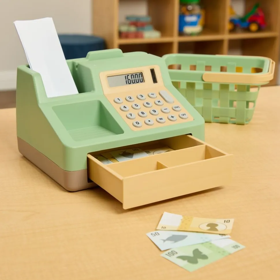 Green Garden Cash Register & Basket