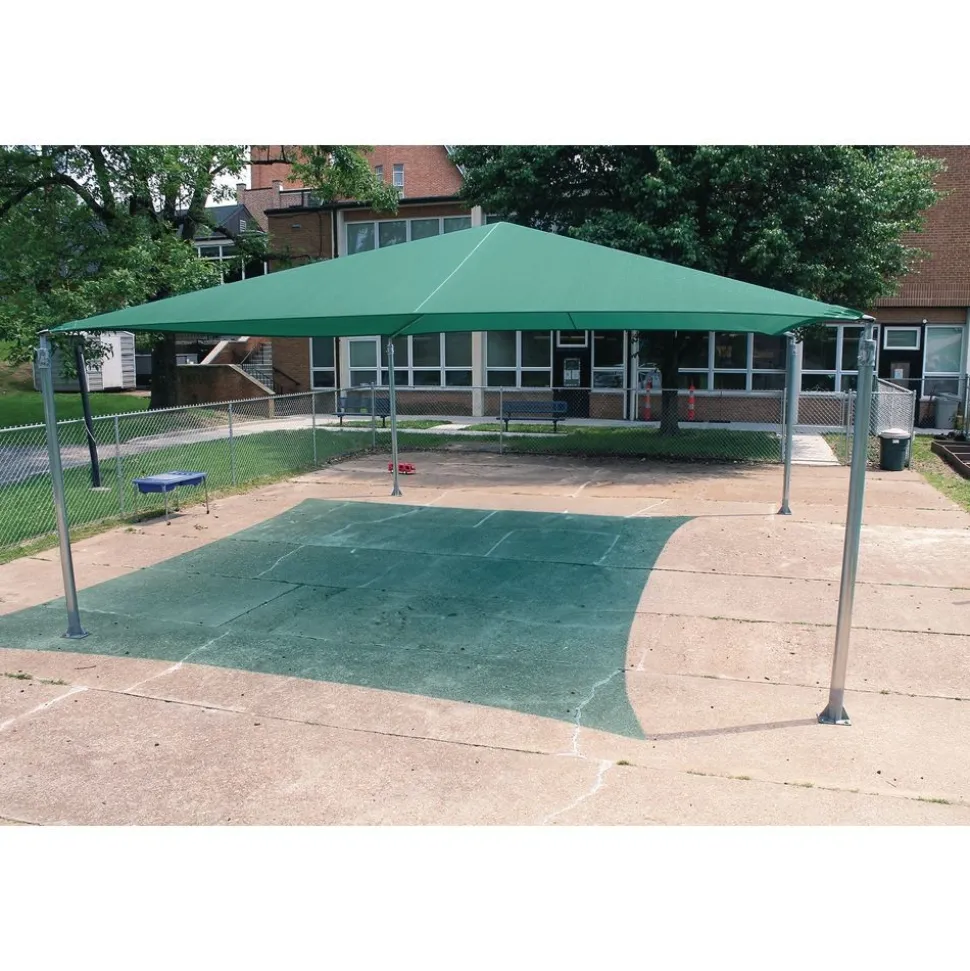 Green Stand Alone Shade Structure 12 x 20