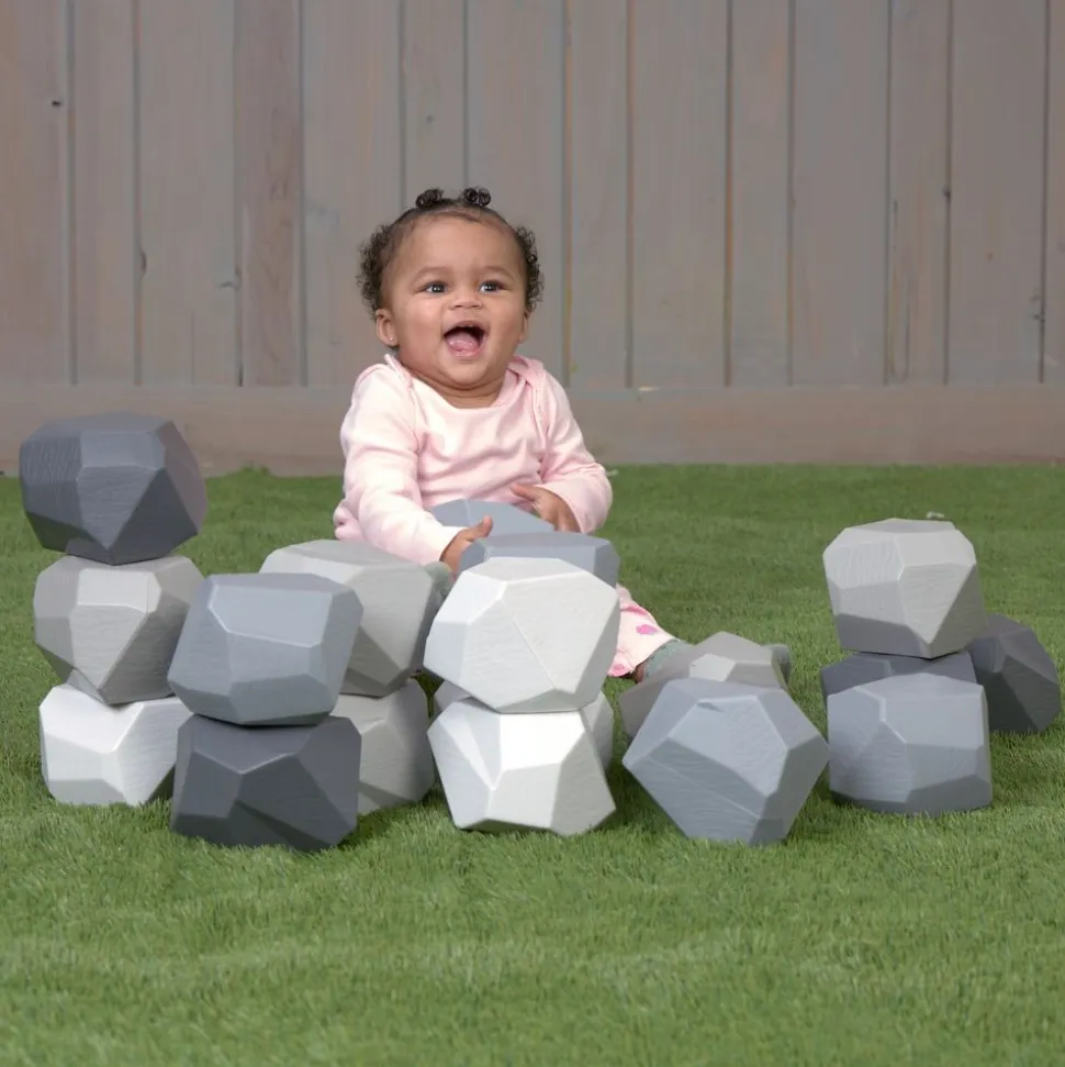 Grey Bioplastic Boulders - Set of 20