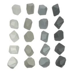 Grey Bioplastic Boulders - Set of 20