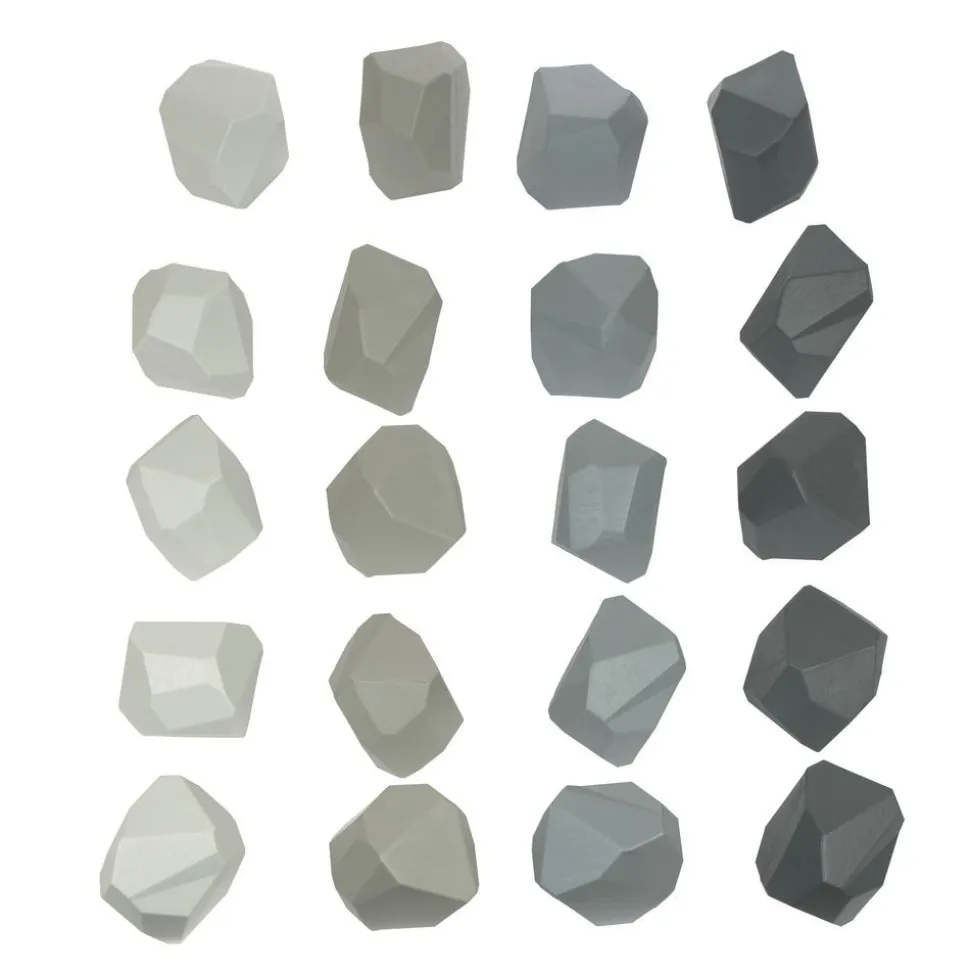 Grey Bioplastic Boulders - Set of 20