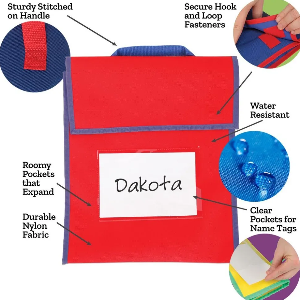 Group-Color Book Pouches - 6 Colors