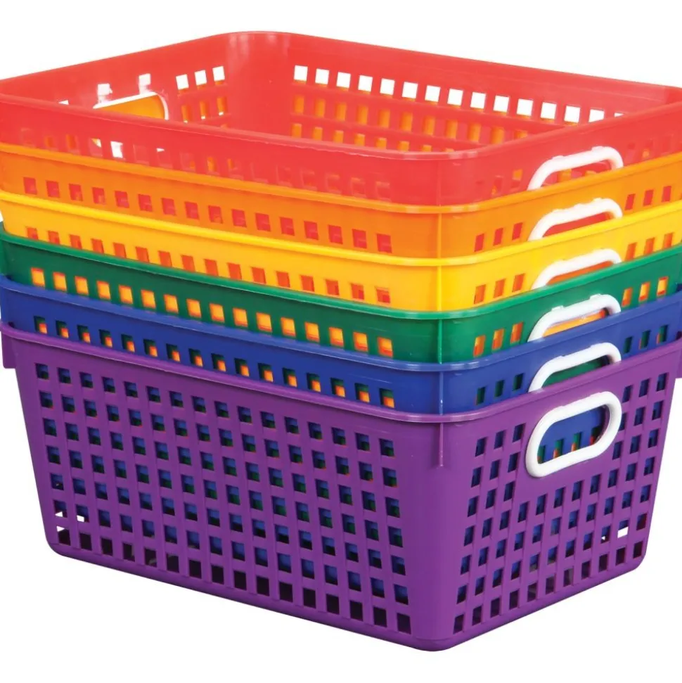 Group Colors For 6 - Book Baskets, Large - 6 baskets