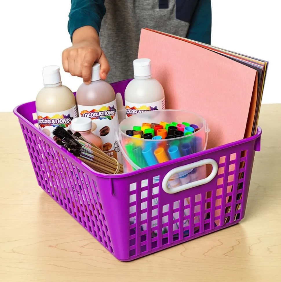 Group Colors For 6 - Book Baskets, Large - 6 baskets