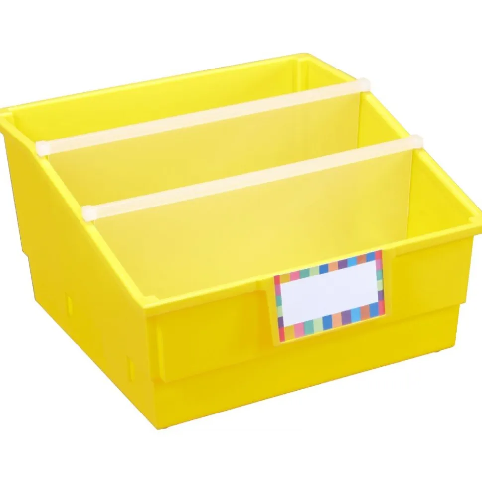 Group Colors For 6 - Picture Book Bins With Dividers - 6 bins