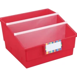 Group Colors For 6 - Picture Book Bins With Dividers - 6 bins