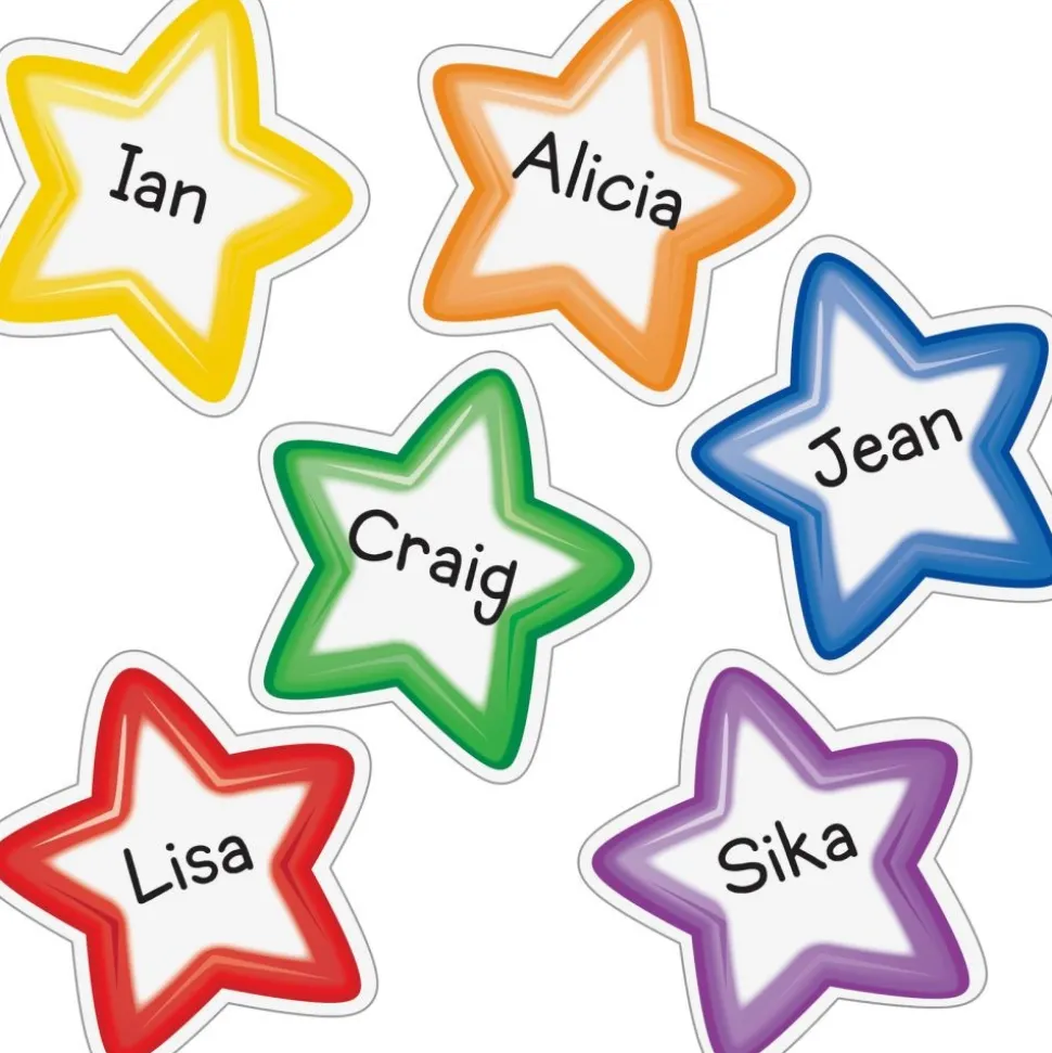 Group-Color Student Name Star Magnets - 6 Colors