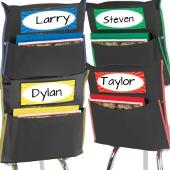 Grouping Chair Pockets Black - 48 Pack - 4 Group Colors