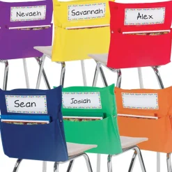 Grouping Chair Pockets -24 Pack - 6 Group Colors