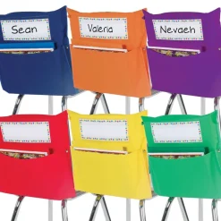Grouping Chair Pockets - 6 Pack - 6 Group Colors - Assorted