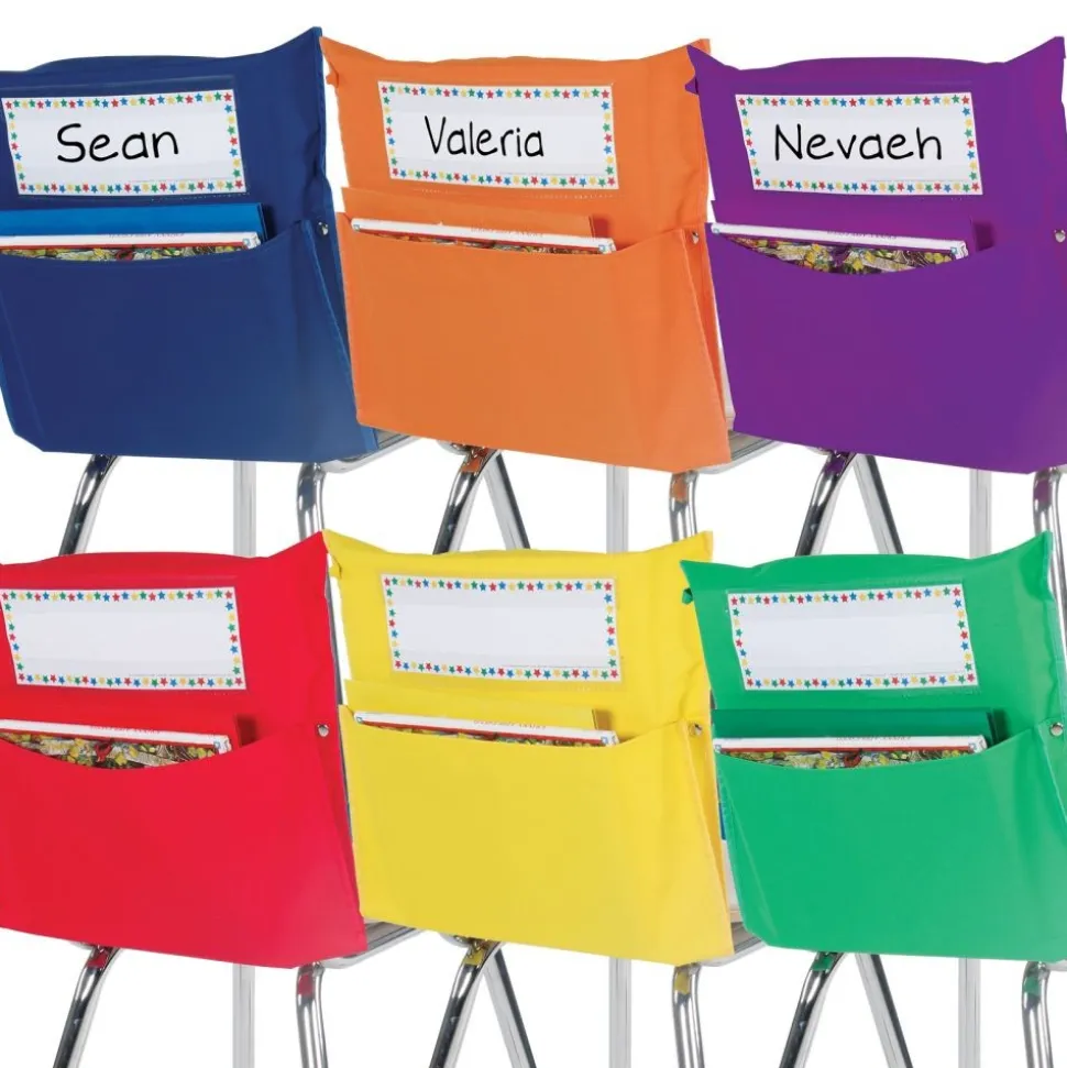 Grouping Chair Pockets - 6 Pack - 6 Group Colors - Assorted