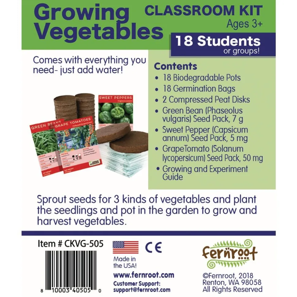 Growing Vegetables Classroom Kit - 18 students