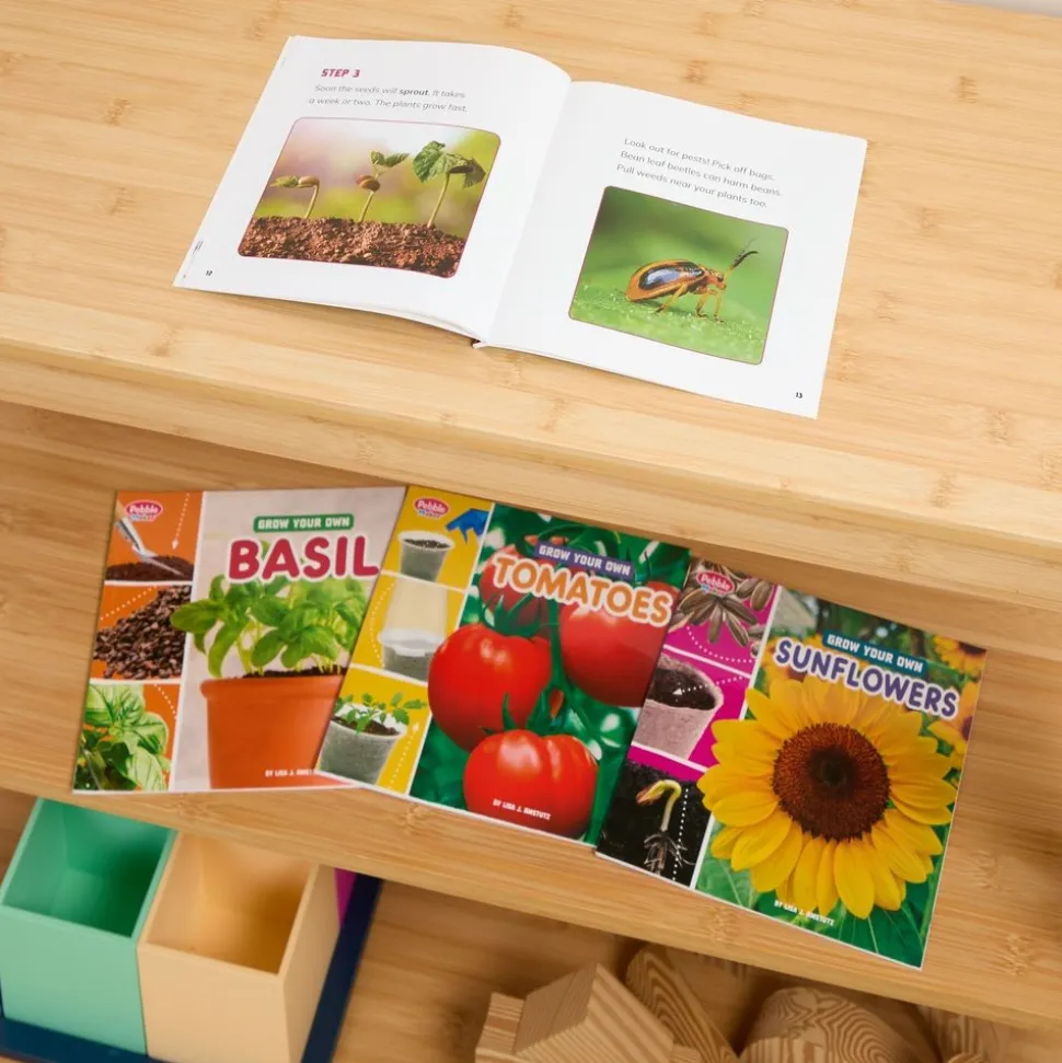 Grow Your Own Basil, Green Beens, Sunflowers, & Tomatoes - 4 books