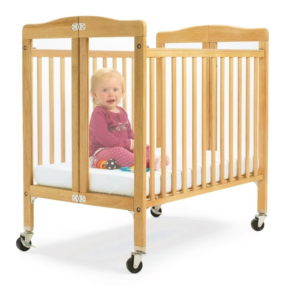 Hardwood Compact Folding Clear View Crib