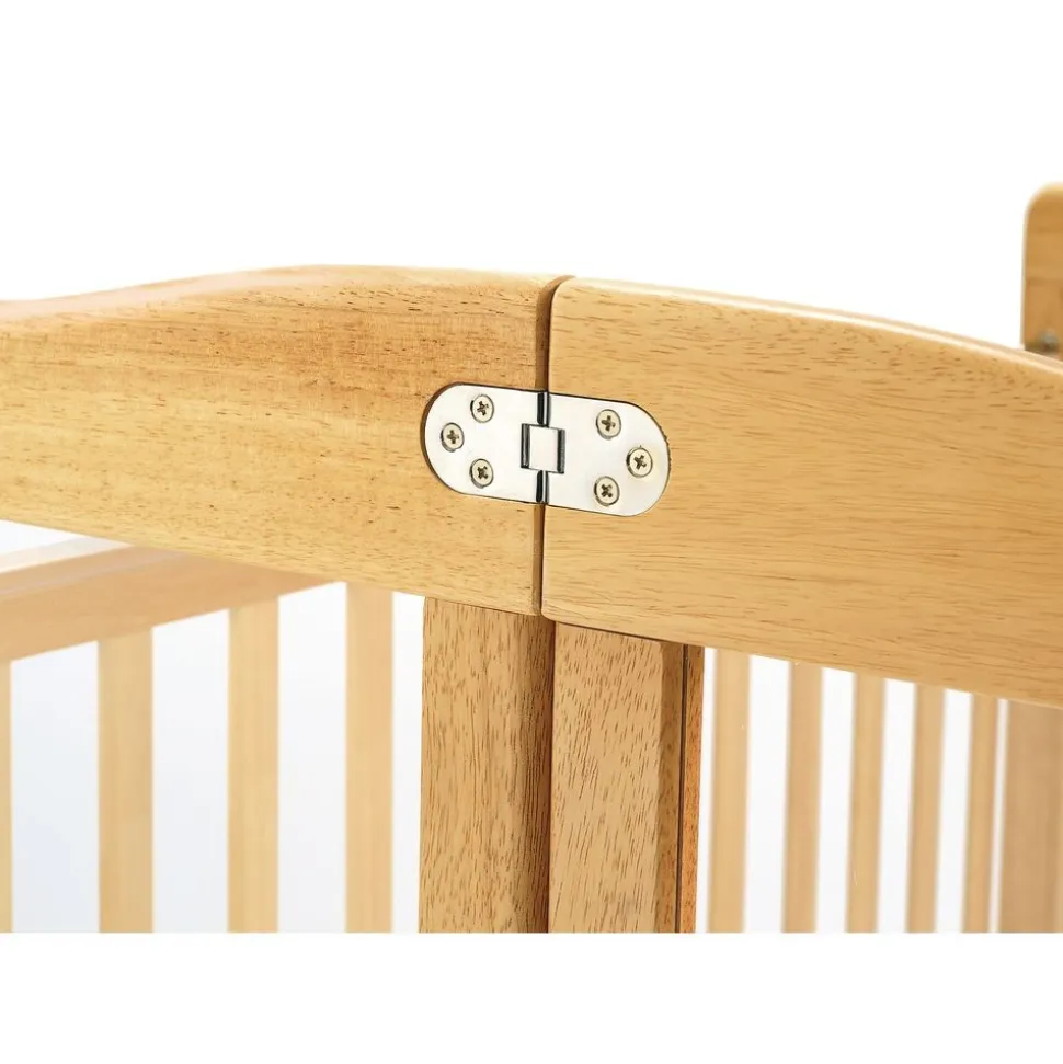 Hardwood Compact Folding Clear View Crib