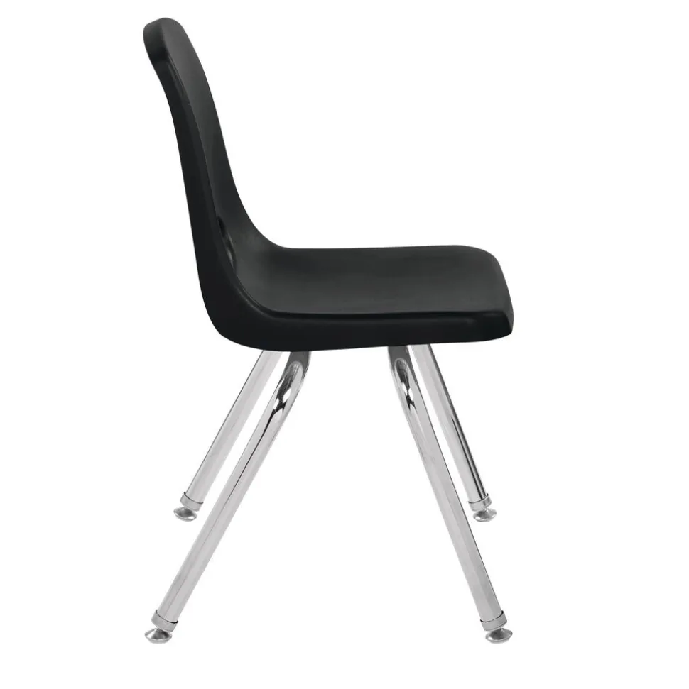 14"H Black Stacking Chairs - Set of 6