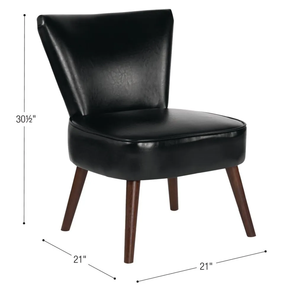 HERCULES Holloway Series Black LeatherSoft Retro Chair