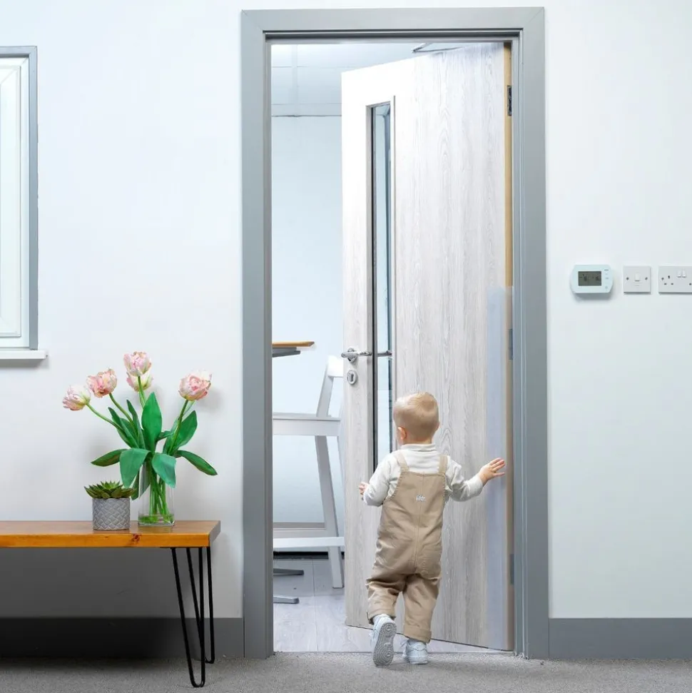 46"h Finger Shield Door Protection Pack - Clear, 10 sets