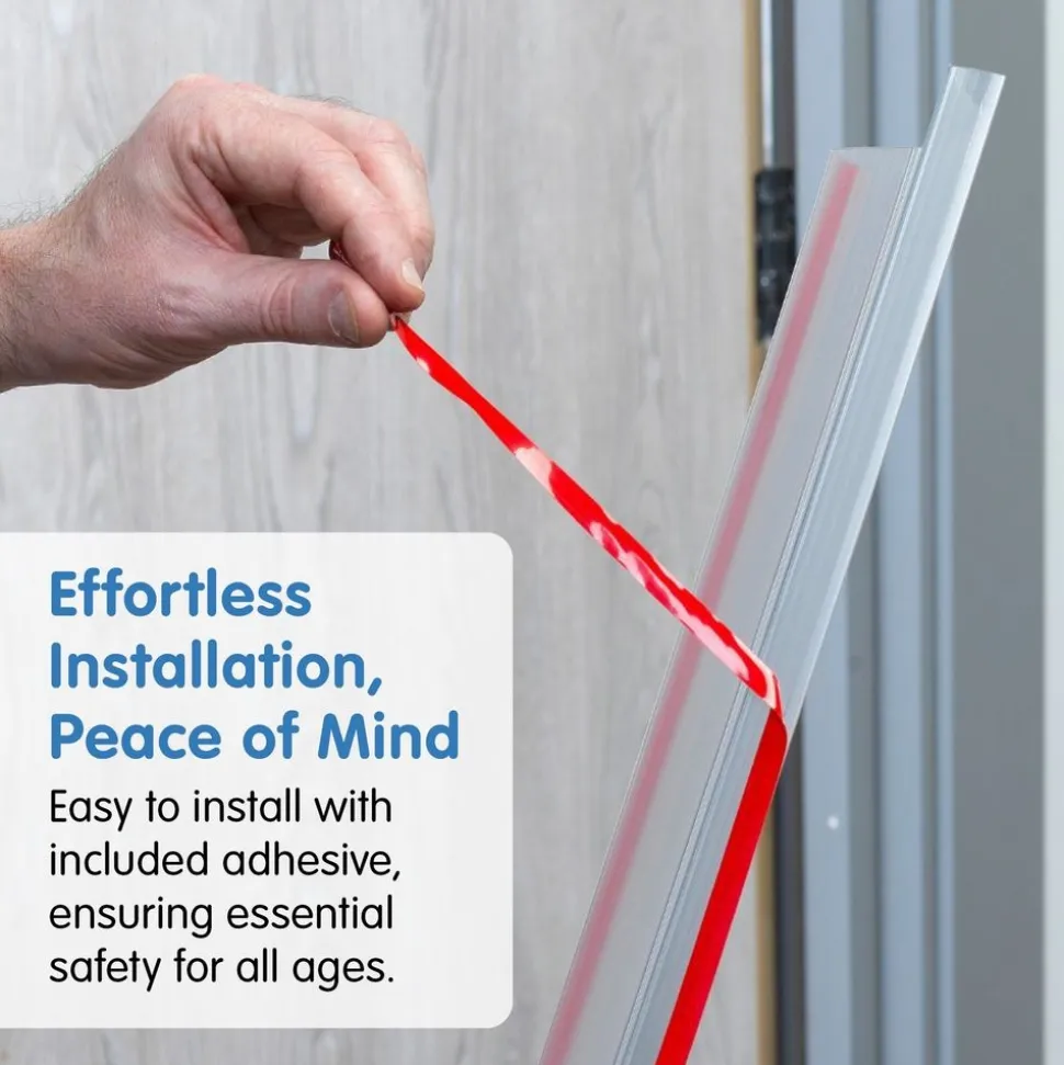 46"h Finger Shield Door Protection Pack - Clear, 10 sets