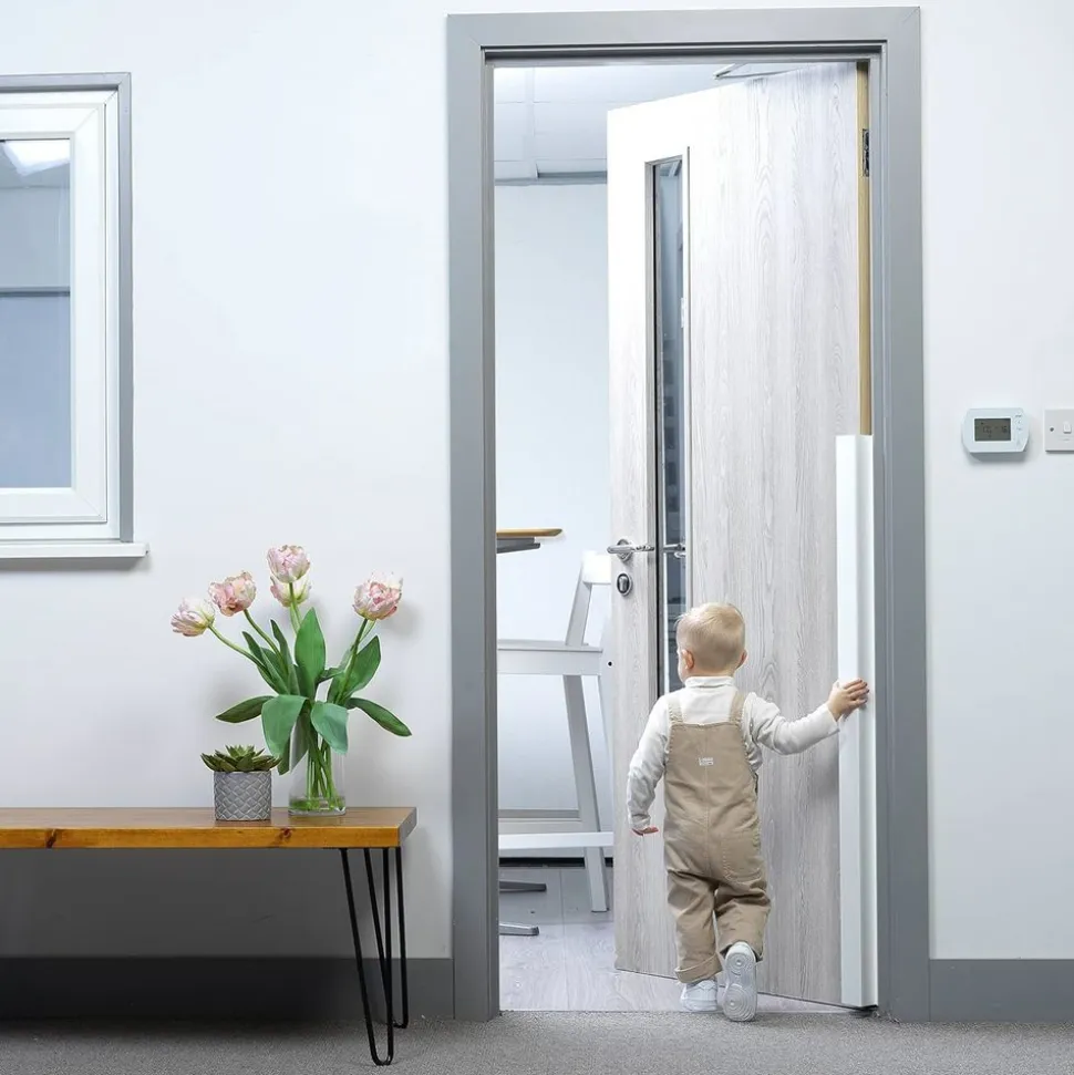 46"h Finger Shield Door Protection Pack - White, 1 set