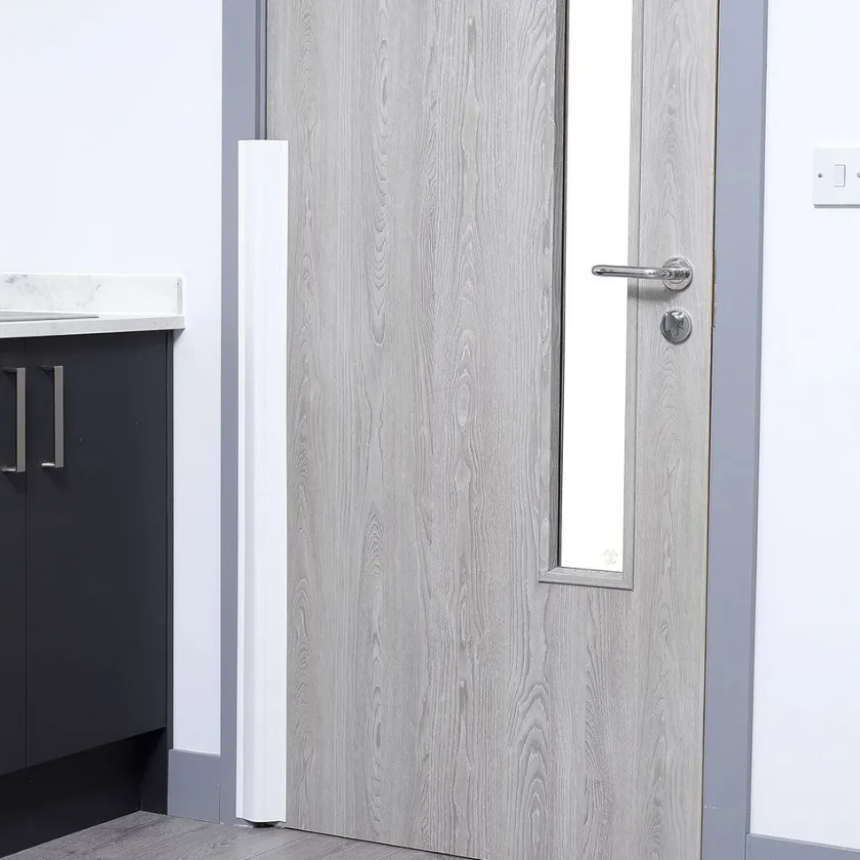 46"h Finger Shield Door Protection Pack - White, 1 set