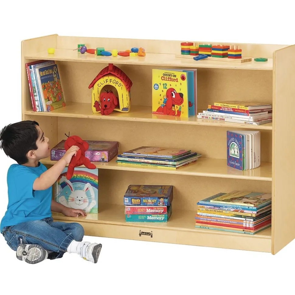 35 1/2"H Mobile Adjustable Bookcase With Lip
