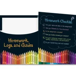 Homework Tri-Fold 3-Pocket Folders - 12 folders