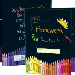 Homework Tri-Fold 3-Pocket Folders - 12 folders
