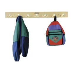 7 Hook Wall-Mount Coat Rail - 42"W