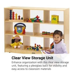 36"H Single Storage Unit - Plexiglas® Back