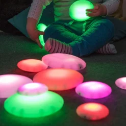 Illuminated Sensory Glow Pebbles - 12pcs
