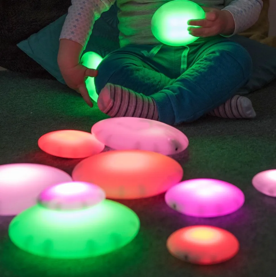 Illuminated Sensory Glow Pebbles - 12pcs