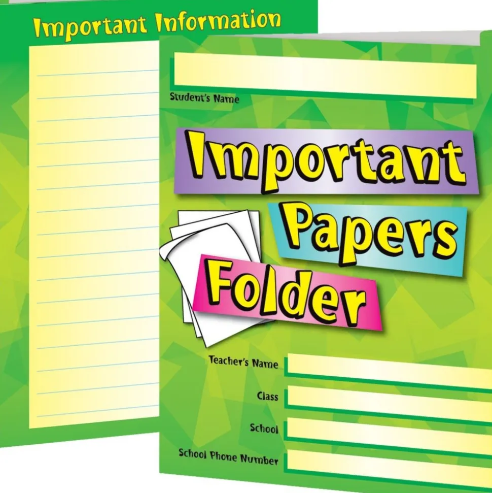 Important Papers Folders - 12 folders