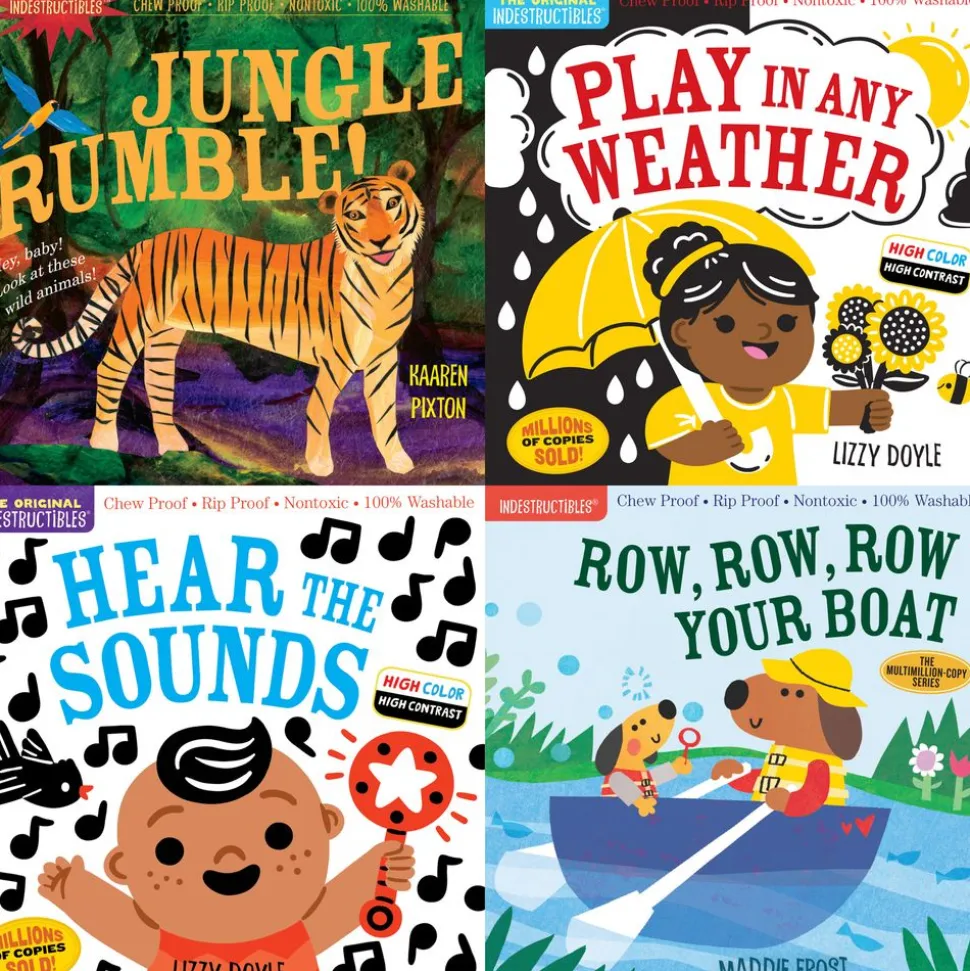 Indestructibles® Animals, Sounds & Weather Books - Set of 4