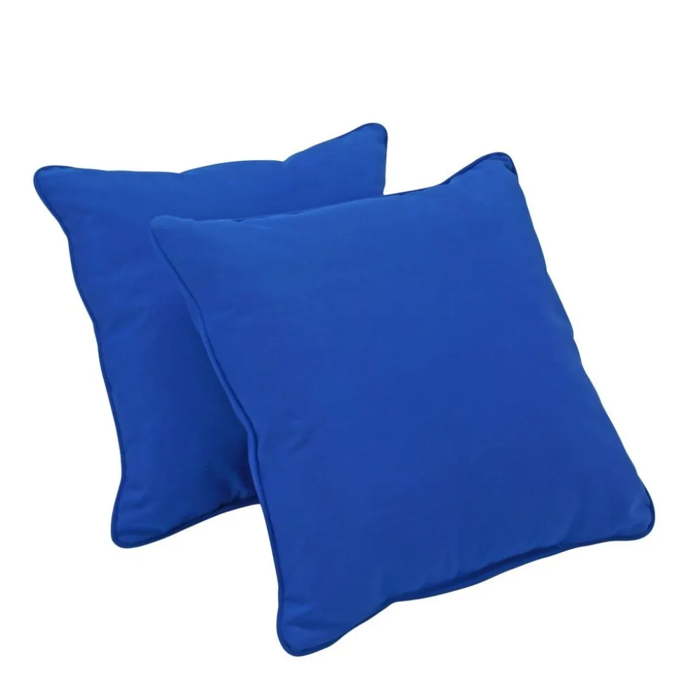 24" Indoor/Outdoor Pillows, 2 Pack - Blue