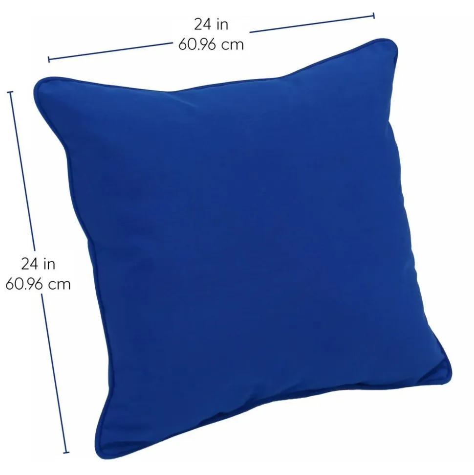 24" Indoor/Outdoor Pillows, 2 Pack - Blue