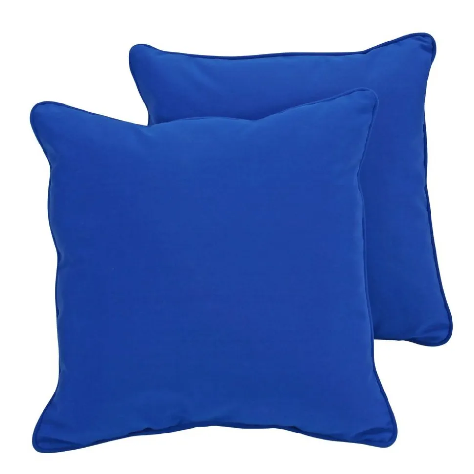 24" Indoor/Outdoor Pillows, 2 Pack - Blue
