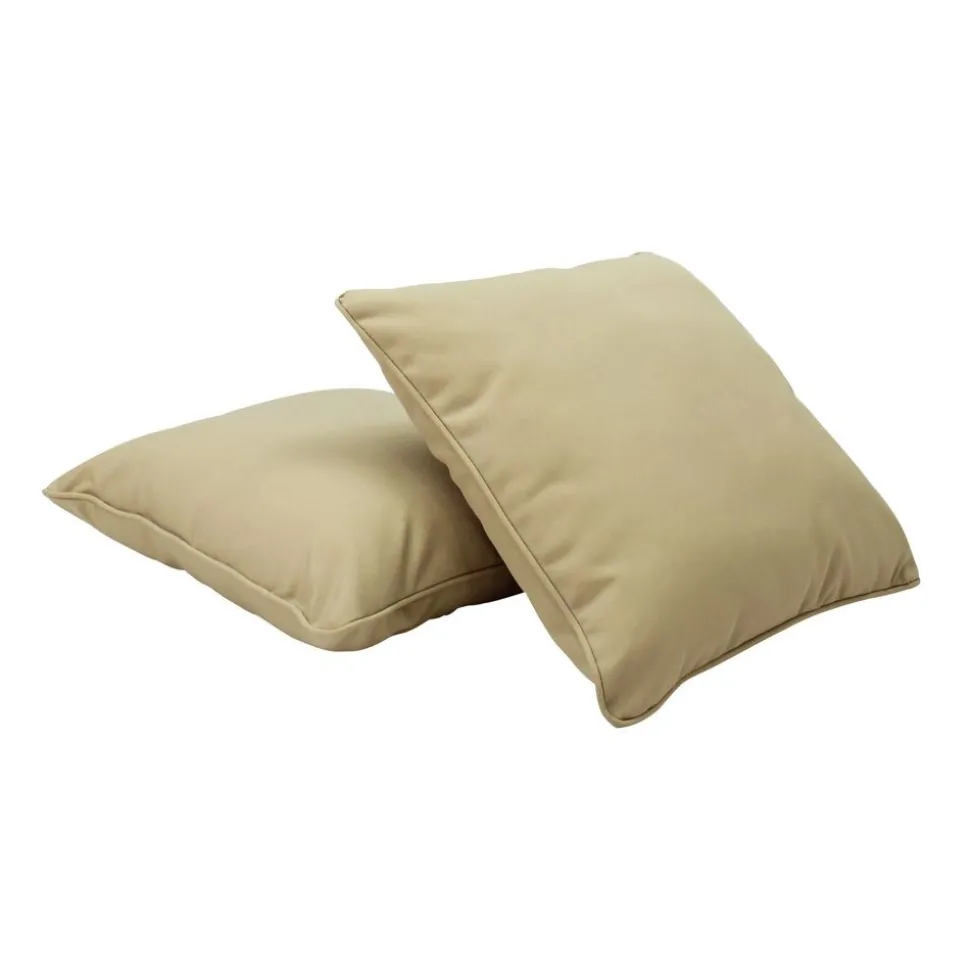 18" Indoor/Outdoor Pillows, 2 Pack - Beige Sand
