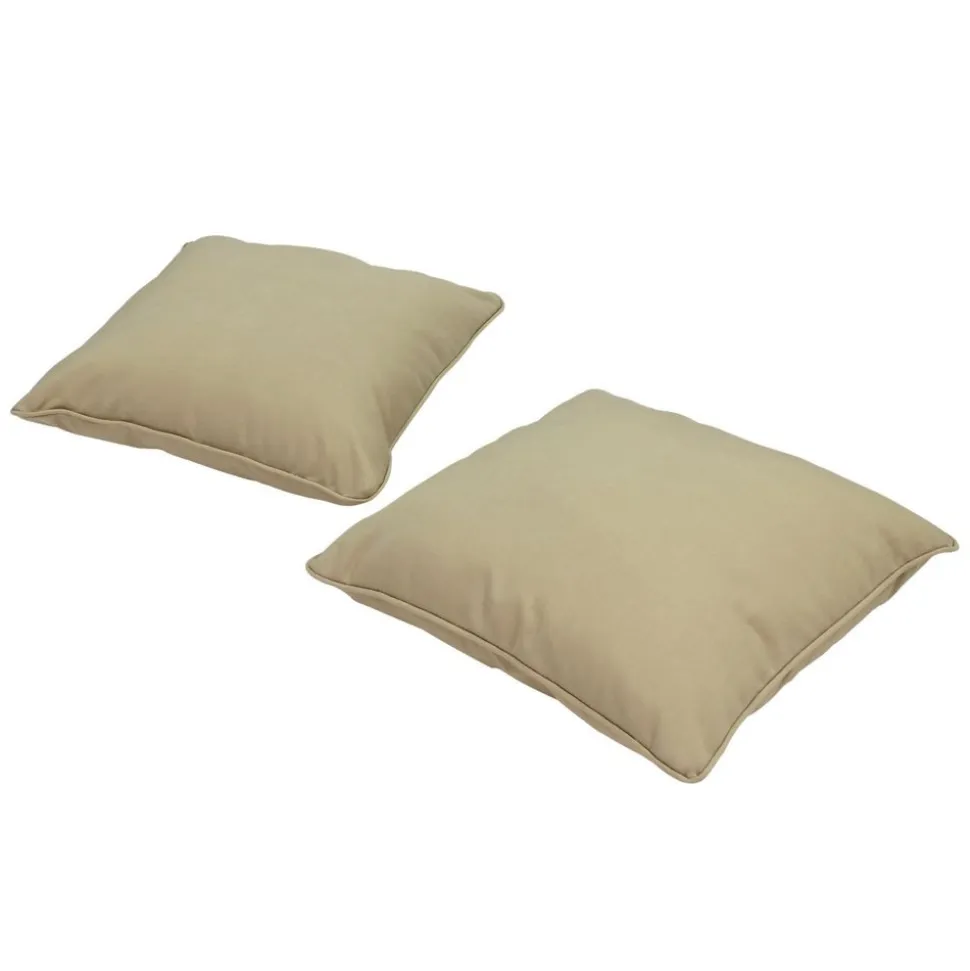 18" Indoor/Outdoor Pillows, 2 Pack - Beige Sand