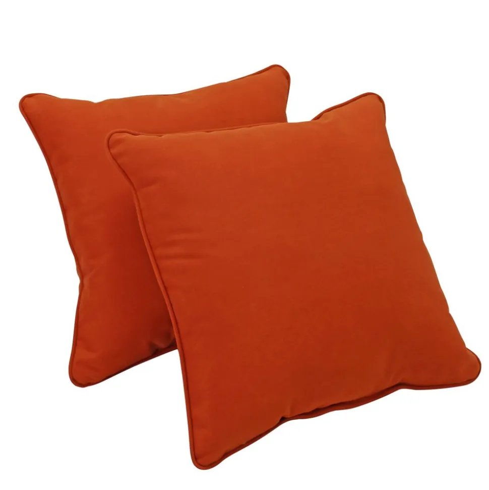 18" Indoor/Outdoor Pillows, 2 Pack - Burnt Orange