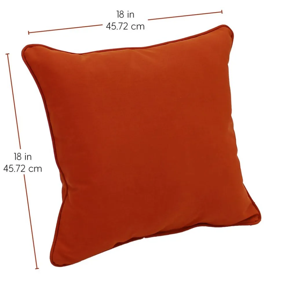 18" Indoor/Outdoor Pillows, 2 Pack - Burnt Orange