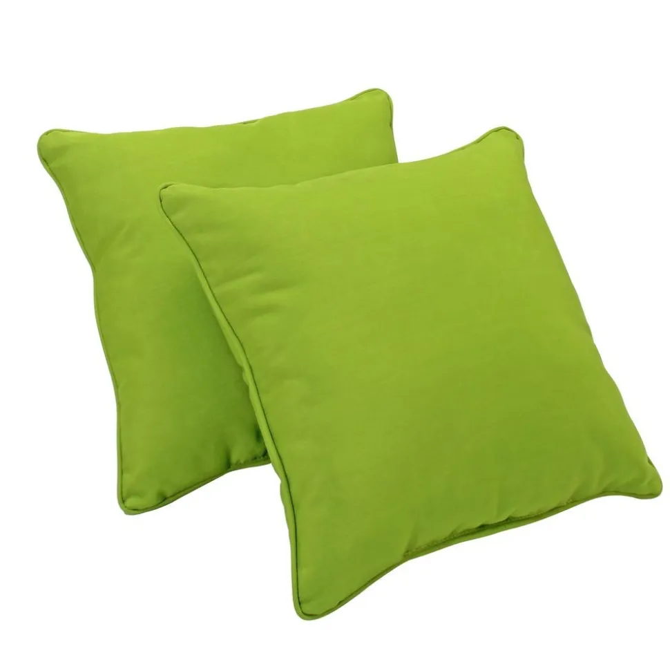24" Indoor/Outdoor Pillows, 2 Pack - Lime Green