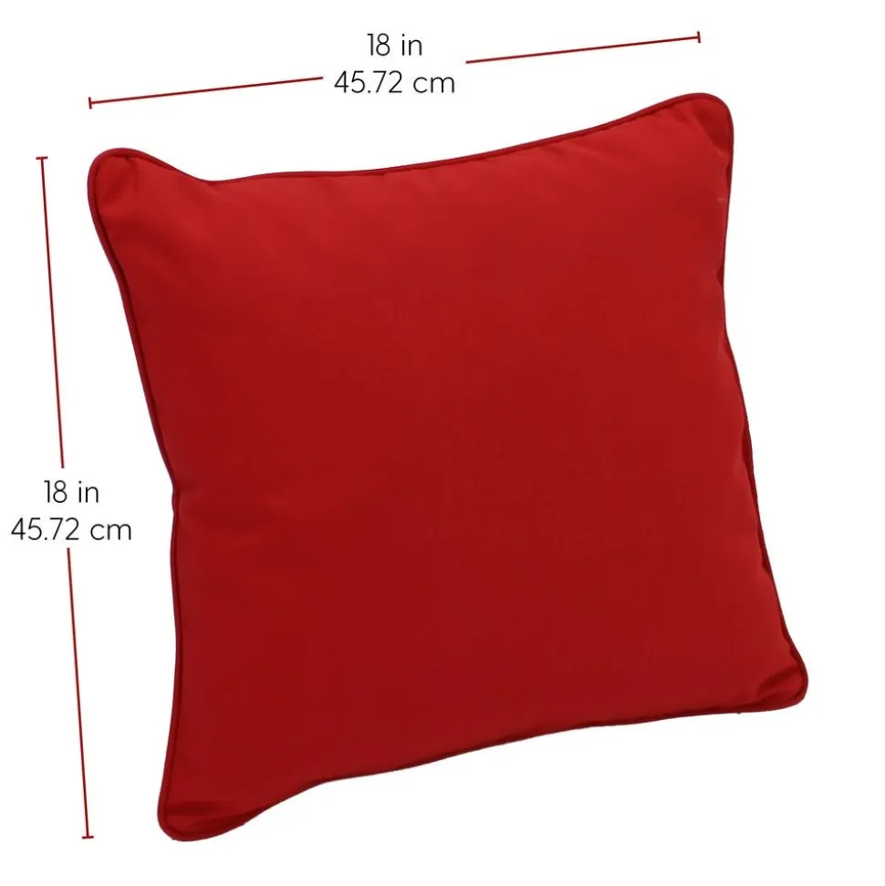 18" Indoor/Outdoor Pillows, 2 Pack - Red