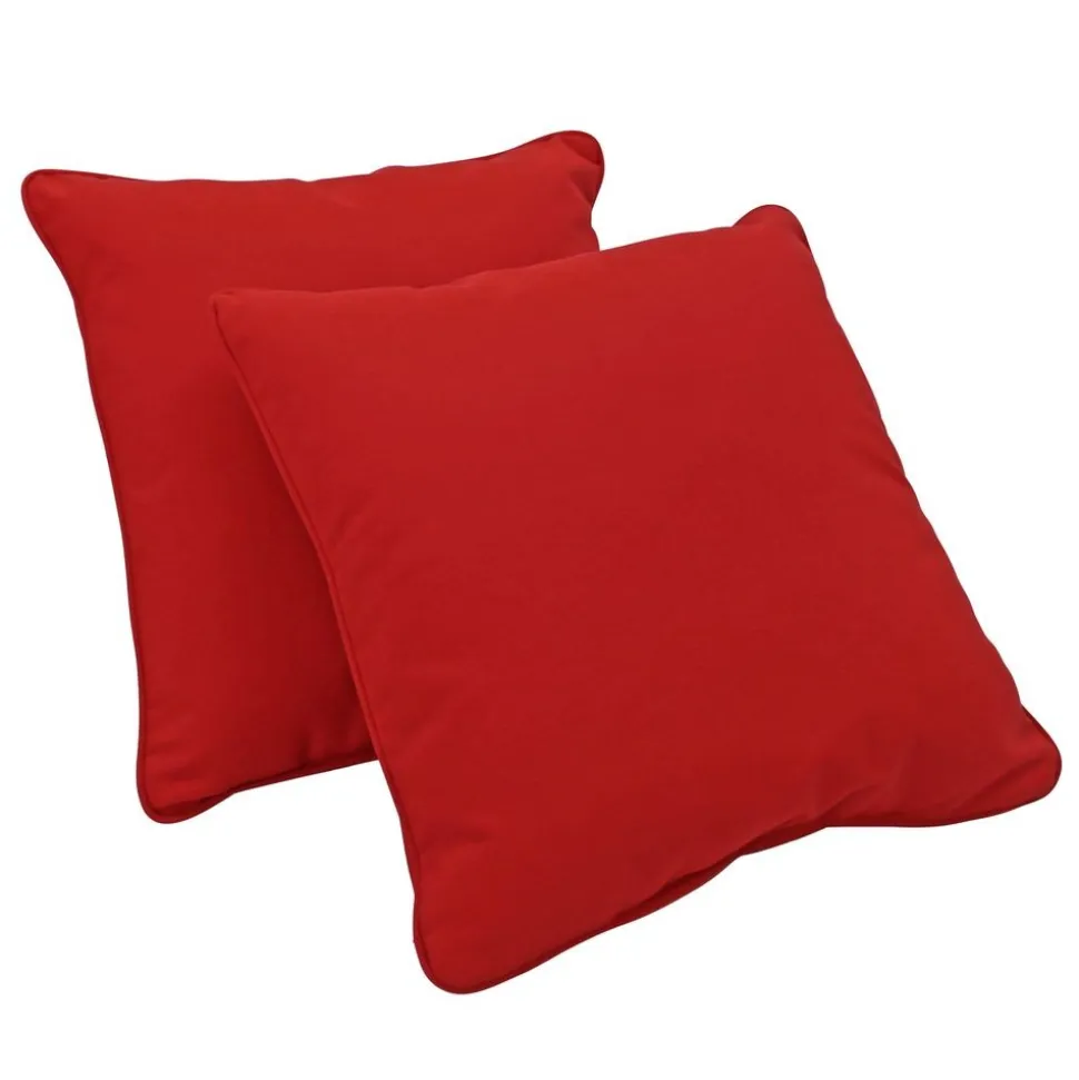 18" Indoor/Outdoor Pillows, 2 Pack - Red