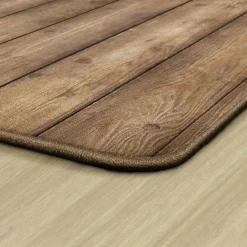 Industrial Chic Rustic Wood Carpet 5' x 7'6" Rectangle