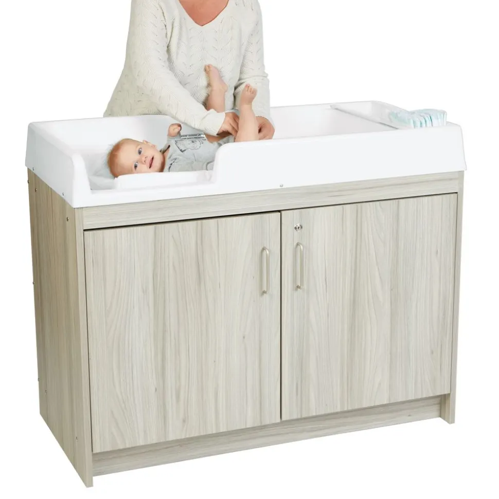 Infant Changing Table - Assembled, Gray